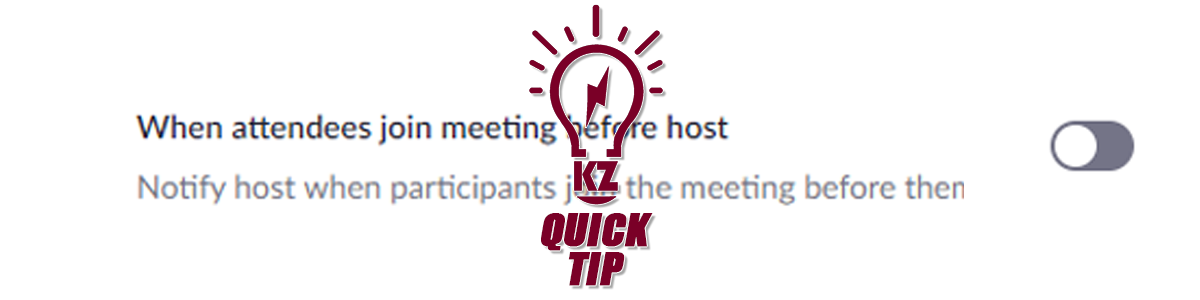 QuickTip - Zoom - Turn off "Participants are Waiting" Email Notifications