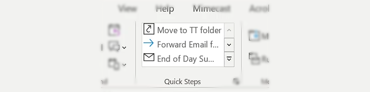 Creating a QuickStep in Outlook