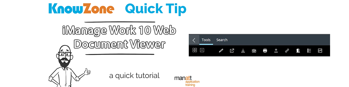 QuickTip - iManage Work 10 Web Document Viewer