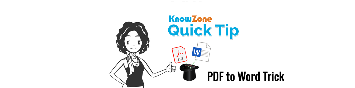 QuickTip – PDF to Word Trick