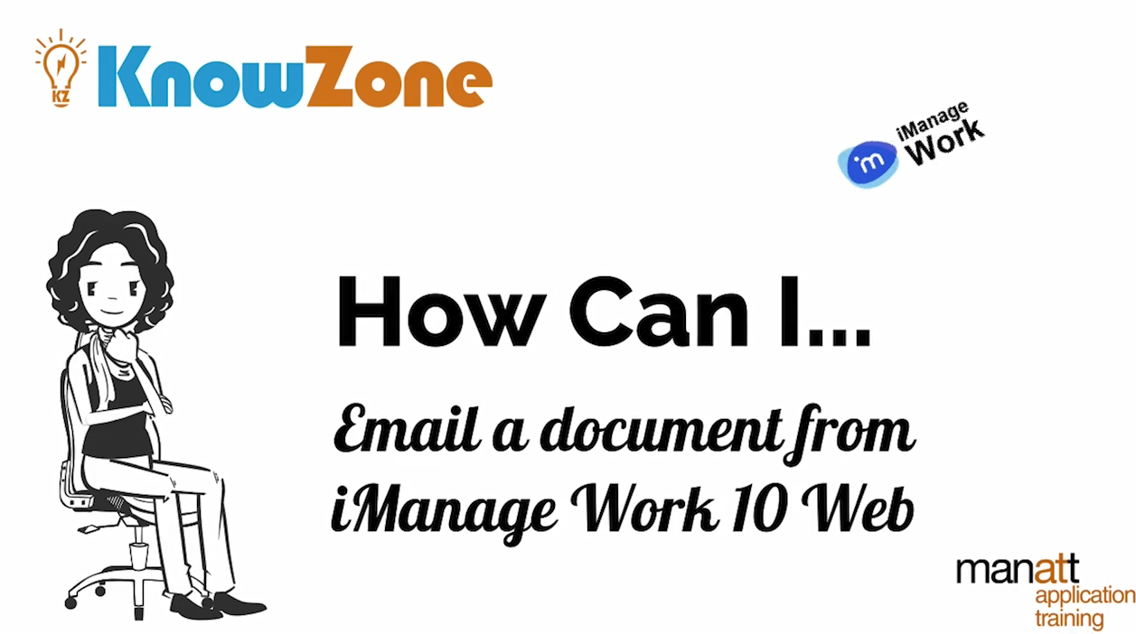 Quick Tip - iManage Work 10 Web - Email a Document