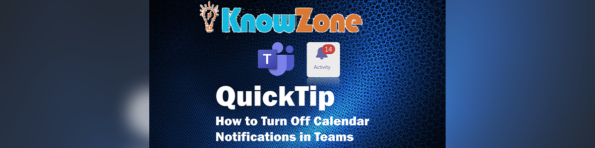 MS Teams - Remove Calendar Notifications